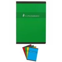 Cahier agrafé A4 96 pages70g grands carreaux coloris aléatoires - Conquérant