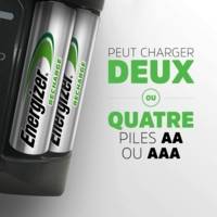 Chargeur universel Pro-charger avec 4 piles AA 2000mAh inclus - ENERGIZER