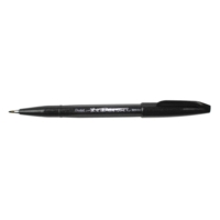 Stylo feutre Sign Pen SES15 Pte pinceau flexible Noir - Pentel