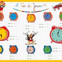 Sous main éducatif 30x42 J'apprends l'heure - ARIS EDITIONS