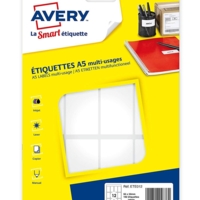 Sachet de 192 étiquettes multi-usage blanches 56 x 34 mm Planche format A5 - AVERY ZWECKFORM