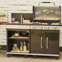 Barbecue à gaz FIDGI 4 - L.133 x l.57 x h.112 cm - Gedimat - COOK IN GARDEN