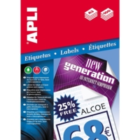 Boite de 100 Feuilles A3 100 étiquettes Multi-usages Permanent A3 297x420 mm Blanc - Apli-Agipa