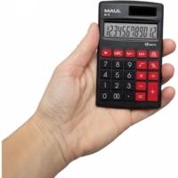 Calculatrice Poche M12 Pile et Solaire 12 chiffres 69x115mm Noir - MAUL