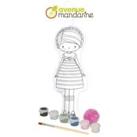 Poupée à peindre, Laureen - Rose - AVENUE MANDARINE