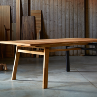 Table de réunion Sapristi piètement bois 210x100 cm - SEVE Mobilier