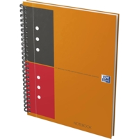 Cahier NOTEBOOK spirale 17x21cm 160P perforées 80g lignées 6m-orange - OXFORD