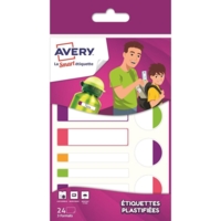 Sachet de 24 étiquettes plastifiées fluo - Avery