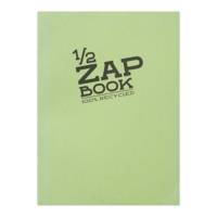 Bloc 1/2 ZAP BOOK Encollé grand côté A6 105x148 mm 160p blanc couverture aléatoire - CLAIREFONTAINE