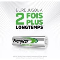 Etui de 4 piles rechargeables Universal HR6 AA 1300mAh - ENERGIZER