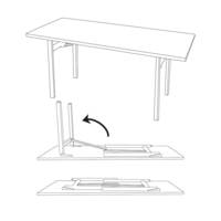 Table pliable Tambu 160x80cm marbre samas - intérieur - RestooTab