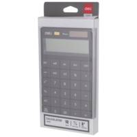 Calculatrice moderne 12 chiffres solaire et pile noir - DELI