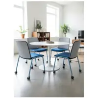 Chaise à roulettes Haworth Lively Gris/Bleu Roi/Bleu clair DAMIEN - OCCASION
