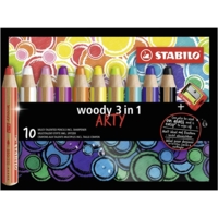 Etui de 10 crayons aux talents multiples woody 3en1 - STABILO