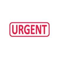 Tampon X-print 4912 Formule Commerciale Texte + Picto "URGENT" Rouge - TRODAT