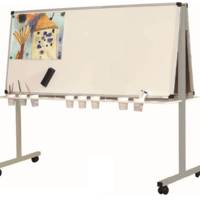 Pupitre maternelle mobile surfaces laquées blanches – Ulmann