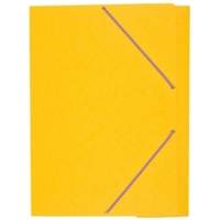 Chemise Carte Lustée format A3 à rabats très résistante avec élastiques Jaune - COUTAL