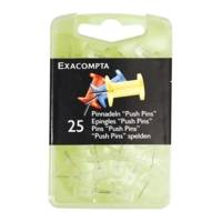 Boîte de 25 épingles Push Pins hauteur 7mm - 10mm de diamètre - Cristal - EXACOMPTA