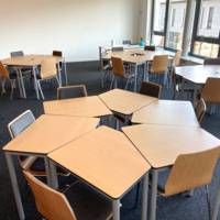 Table Pentagonale Modulable EWT5 | Plateau MDF | Scolaire et Professionnel