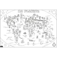 Coloriage géant Ma Planète 80 x 120 cm - BOUCHUT