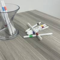 Table pied noir 70x70cm bois tages - intérieur - RestooTab