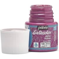 Flacon 45 ml Peinture Setacolor pour tissus clairs Pailletée TOURMALI - PÉBÉO