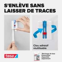 Pack 2 Clous AdhésifPowerstrips 2Kg pour papier peint et plâtre - TESA