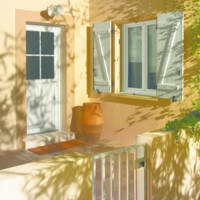 Porte d'entrée PVC EGINA blanc dormant 60 mm - 215 x 90 cm - Gedimat - GIMM MENUISERIES