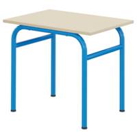 Table DELTA plateau ép.19 mm mélaminé chant ABS piètement époxy - 70x50cm - T4 - Hêtre miel/jaune RAL 1003 - MOBIDECOR