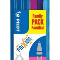 Set de 6 Recharges FRIXION BALL BLS-FR7 (3 Bleu + 1 Rose + 1 Violet + 1 Turquoise) - Pilot