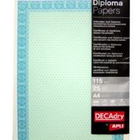 Papier de communication A4 115g 25 feuilles Diplômes vert - Apli-Agipa