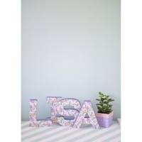 Support en papier brun mâché 5x22x30 cm, Lettre fantaisie T - DÉCOPATCH
