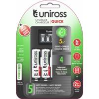 Chargeur LCD RAPIDE Pour 1 à 4 Piles Ni-MH 1.2V AA AAA [USB] - UNIROSS