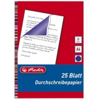 Lot de 25 feuilles papier Carbone écriture manuelle Bleu A4 - Herlitz