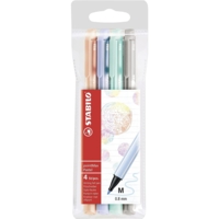 Pochette de 4 stylos feutres pointMax pointe moyenne 0,8 mm coloris pastel - Stabilo