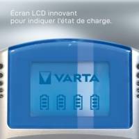 Chargeur LCD Charger 2/4 Piles avec Adaptateur 12 V - VARTA