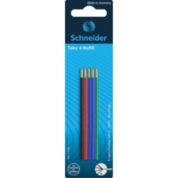 Lot de 5 Mines de Recharges Take 4 Pointe Moyenne 4 Couleurs - Schneider