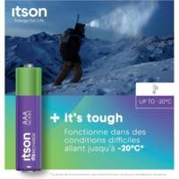 Boîte de 8 piles rechargeables AAA Pro NiMH prêtes à l'emploi, 800 mAh - ITSON