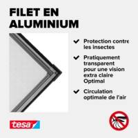 Insect Stop® Rlx moustiquaire Alu gris pour portes, recoupable 1,2m x 2,5m - TESA