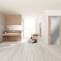 Bloc-porte tubulaire PORTALIT décor chêne adria vitré Hui.110 à 116 mm - 204 x 83 cm - Gedimat - WESTAG