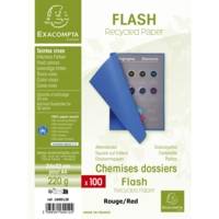 Paquet de 100 chemises FLASH 220 100% recyclé 24x32cm Rouge - EXACOMPTA