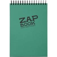 Zap book bloc d'esquisse recyclé spiralé en-tête A4 uni 80g 160 feuilles blanches couv aléatoire - CLAIREFONTAINE