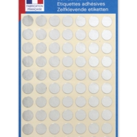 Etui de 308 pastilles Gommettes Rondes Diam 8 mm Argent - Apli-Agipa