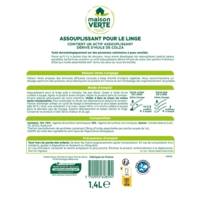 Adoucissant aux huiles essentielles bio sans palme Fraicheur d'Ete 70 Lavages - MAISON VERTE