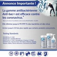 Boîte Distributrice 50 Lingettes Nettoyantes ANTIBAC+ pour Surfaces - AF