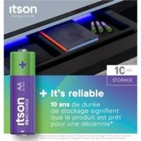 Boîte de 4 piles rechargeables AA prêtes à l'emploi Pro NiMH, 2000 mAh - ITSON