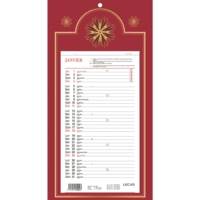 Calendrier Mensuel Long sur plaque 20 x 38 cm Coloris Aléatoire - LECAS
