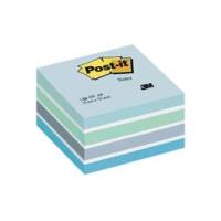 Bloc cube 450 feuilles 76 x 76 mm 5 teintes Bleu pastel - Post-it