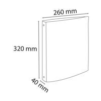 Classeur A4 4 anneaux 30mm Iderama - Jaune - EXACOMPTA