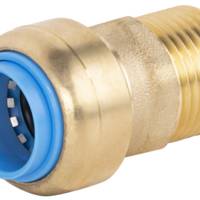 Raccord droit TOUTPUSH - mâle 15 x 21 mm - Gedimat - NOYON ET THIEBAULT